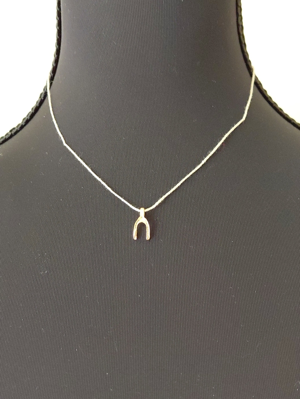 Gold Wishbone Pendant Necklace - Women Jewelry